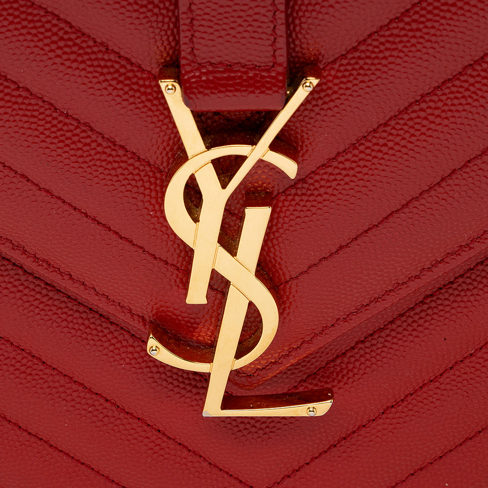Saint Laurent Matelasse Grain de Poudre Monogram Large Shoulder Bag 21121