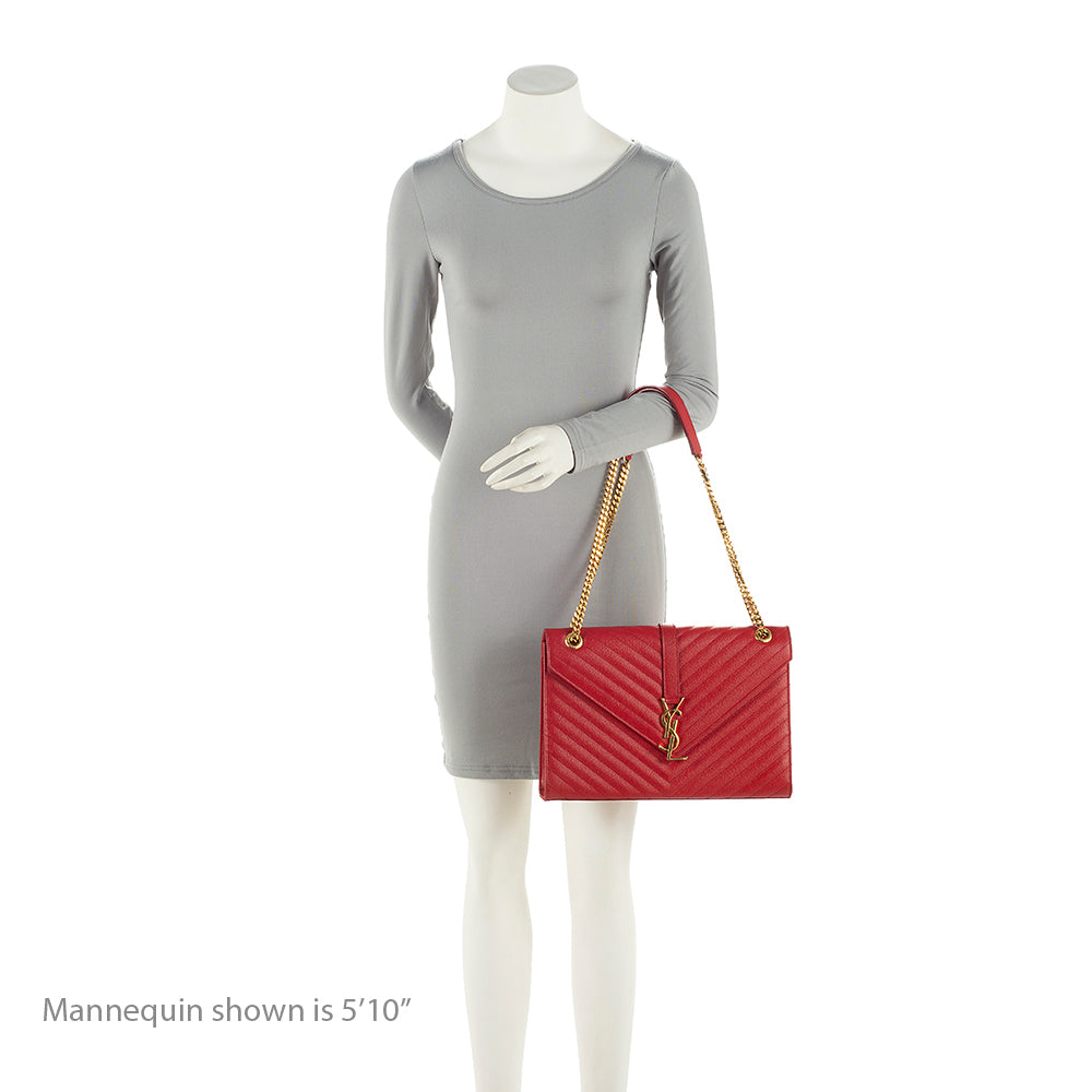 Saint Laurent Matelasse Grain de Poudre Monogram Large Shoulder Bag 21121