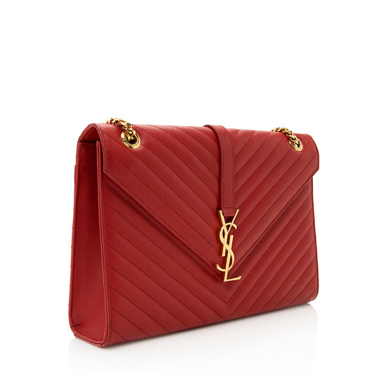 Saint Laurent Matelasse Grain de Poudre Monogram Large Shoulder Bag 21121