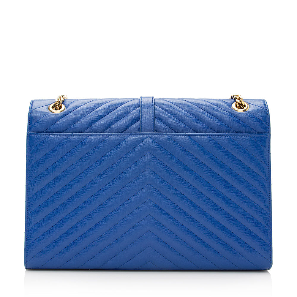 Saint Laurent Matelasse Grain de Poudre Monogram Large Shoulder Bag 21620