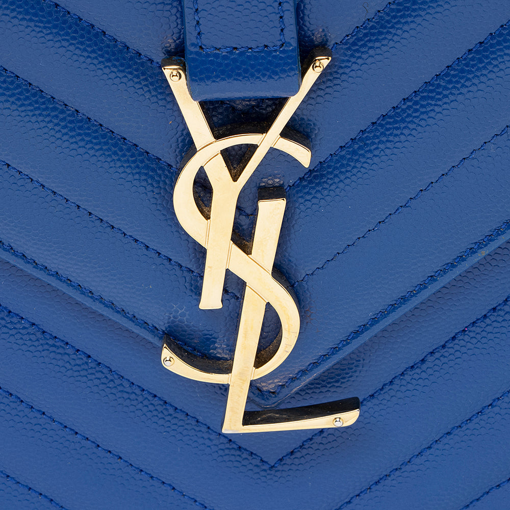 Saint Laurent Matelasse Grain de Poudre Monogram Large Shoulder Bag 21620
