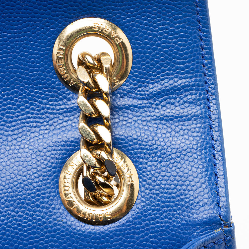 Saint Laurent Matelasse Grain de Poudre Monogram Large Shoulder Bag 21620