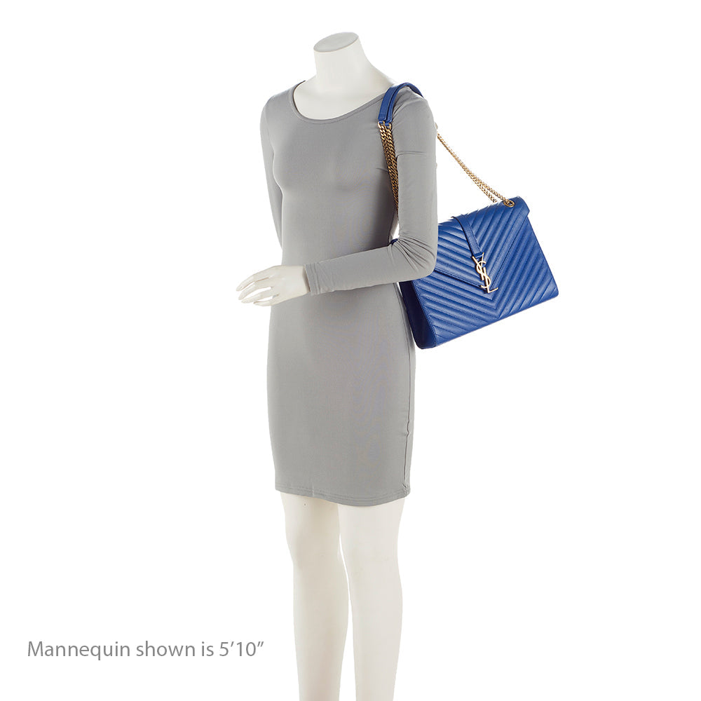 Saint Laurent Matelasse Grain de Poudre Monogram Large Shoulder Bag 21620