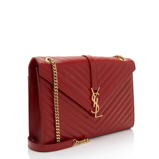 Saint Laurent Matelasse Grain de Poudre Monogram Large Shoulder Bag bJ8xep
