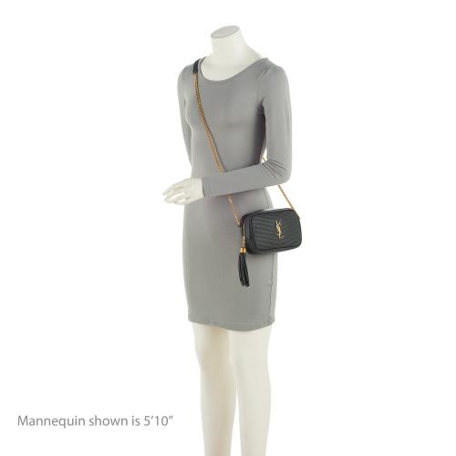 Saint Laurent Matelasse Grain de Poudre Monogram Lou Mini Camera Bag - FINAL SALE 23811