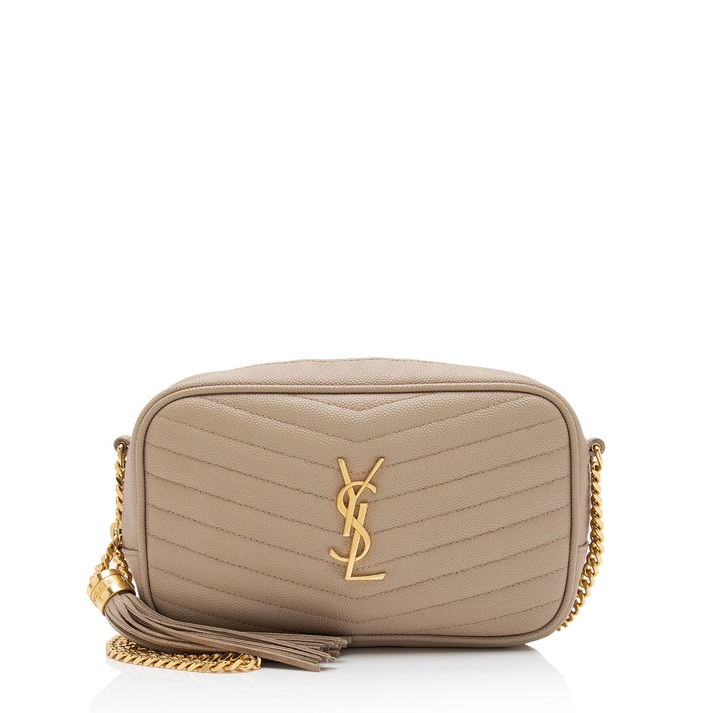 Saint Laurent Matelasse Grain de Poudre Monogram Lou Mini Camera Bag T7Shs9