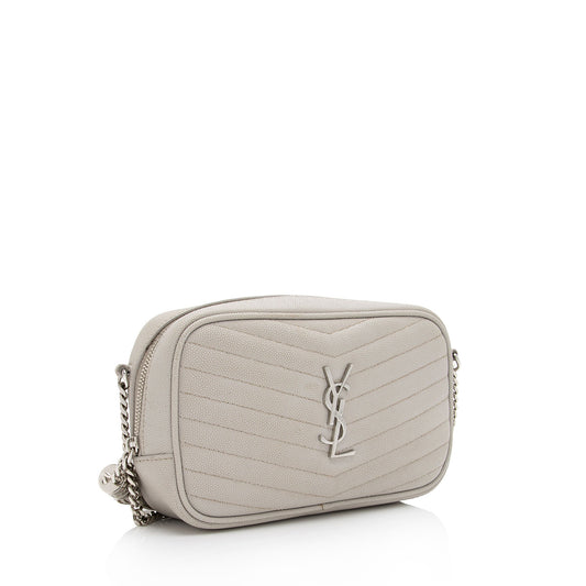Saint Laurent Matelasse Grain de Poudre Monogram Lou Mini Camera Bag kKekCc