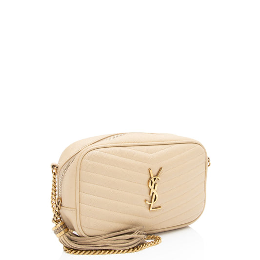 Saint Laurent Matelasse Grain de Poudre Monogram Lou Mini Camera Bag e52Zwb
