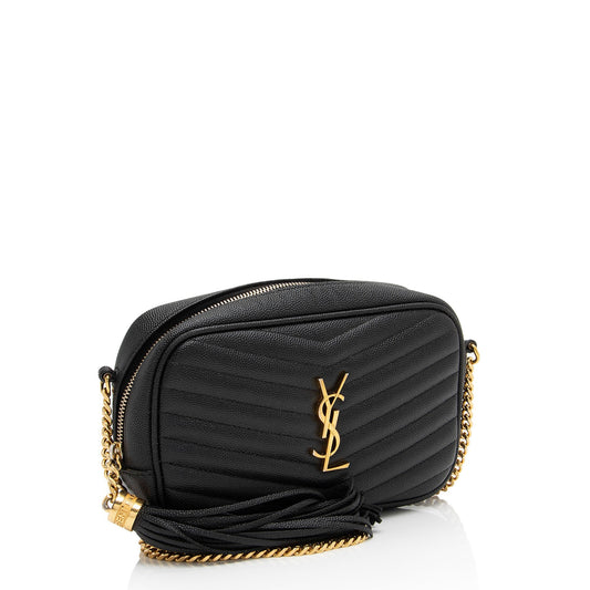Saint Laurent Matelasse Grain de Poudre Monogram Lou Mini Camera Bag mLGuHp