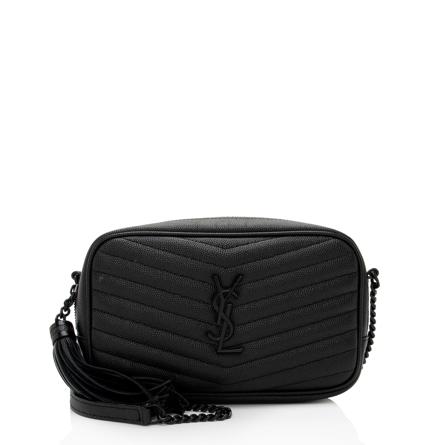 Saint Laurent Matelasse Grain de Poudre Monogram Lou Mini Camera Bag CGmBSW