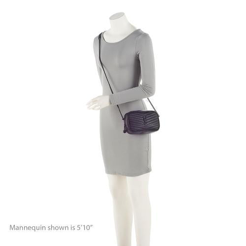Saint Laurent Matelasse Grain de Poudre Monogram Lou Mini Camera Bag CGmBSW