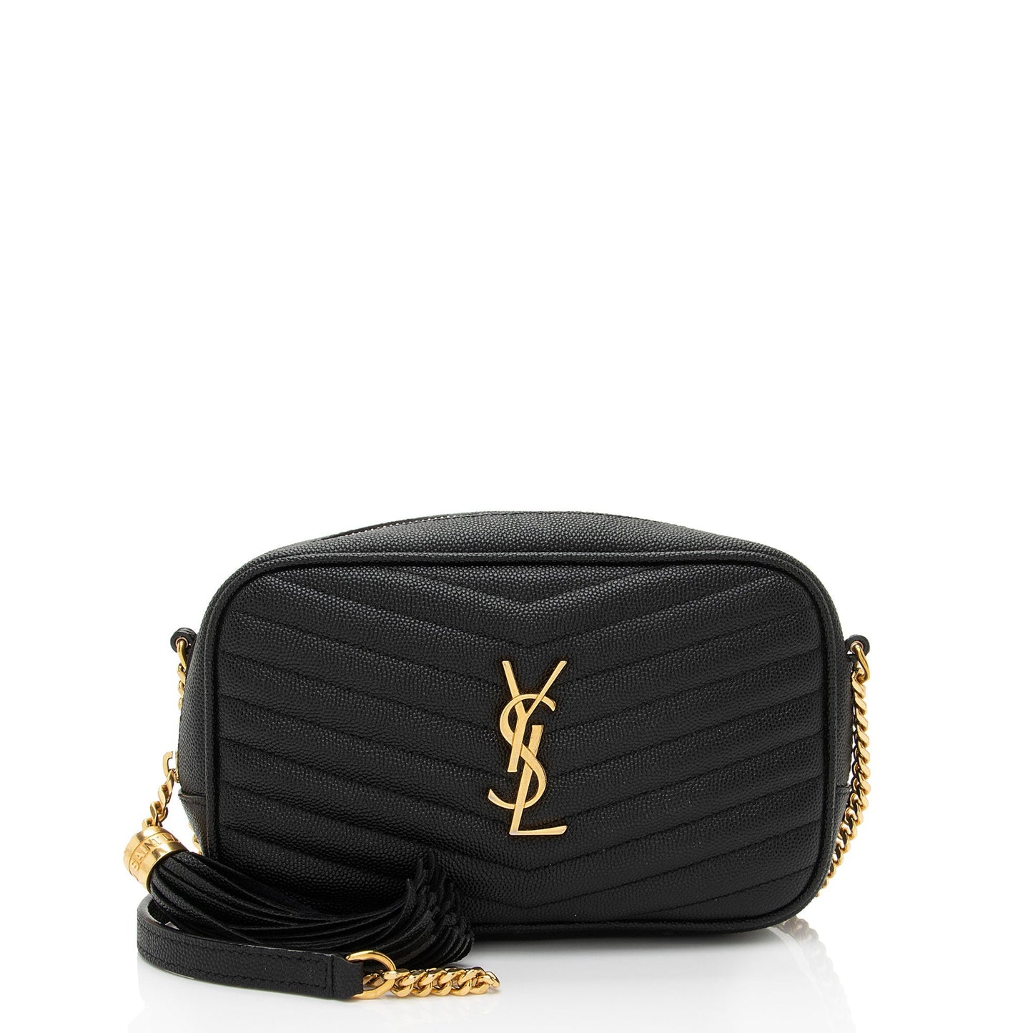 Saint Laurent Matelasse Grain de Poudre Monogram Lou Mini Camera Bag sRcb5h