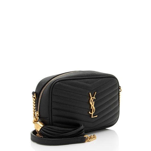 Saint Laurent Matelasse Grain de Poudre Monogram Lou Mini Camera Bag sRcb5h