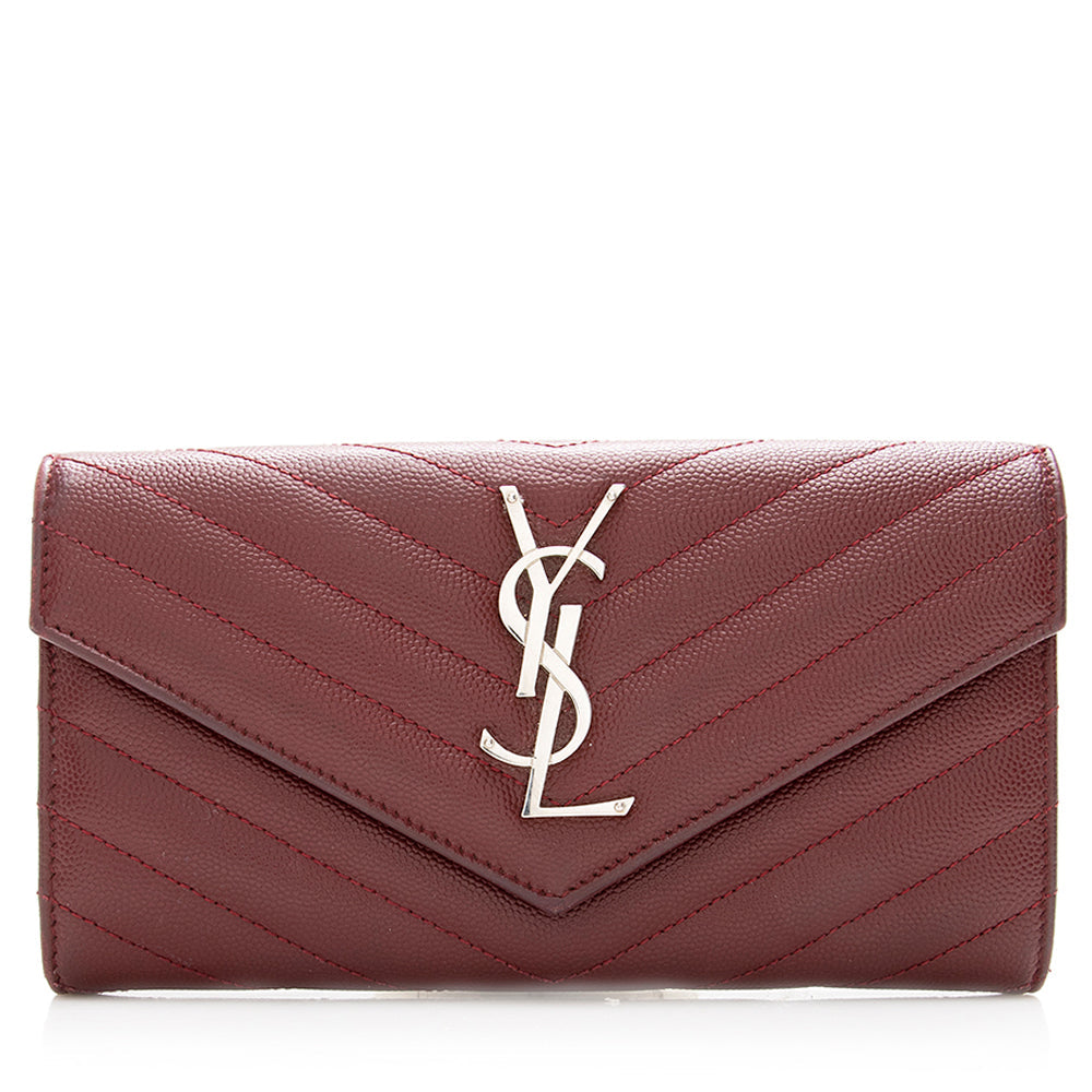 Saint Laurent Matelasse Grain de Poudre Monogram Wallet 18247