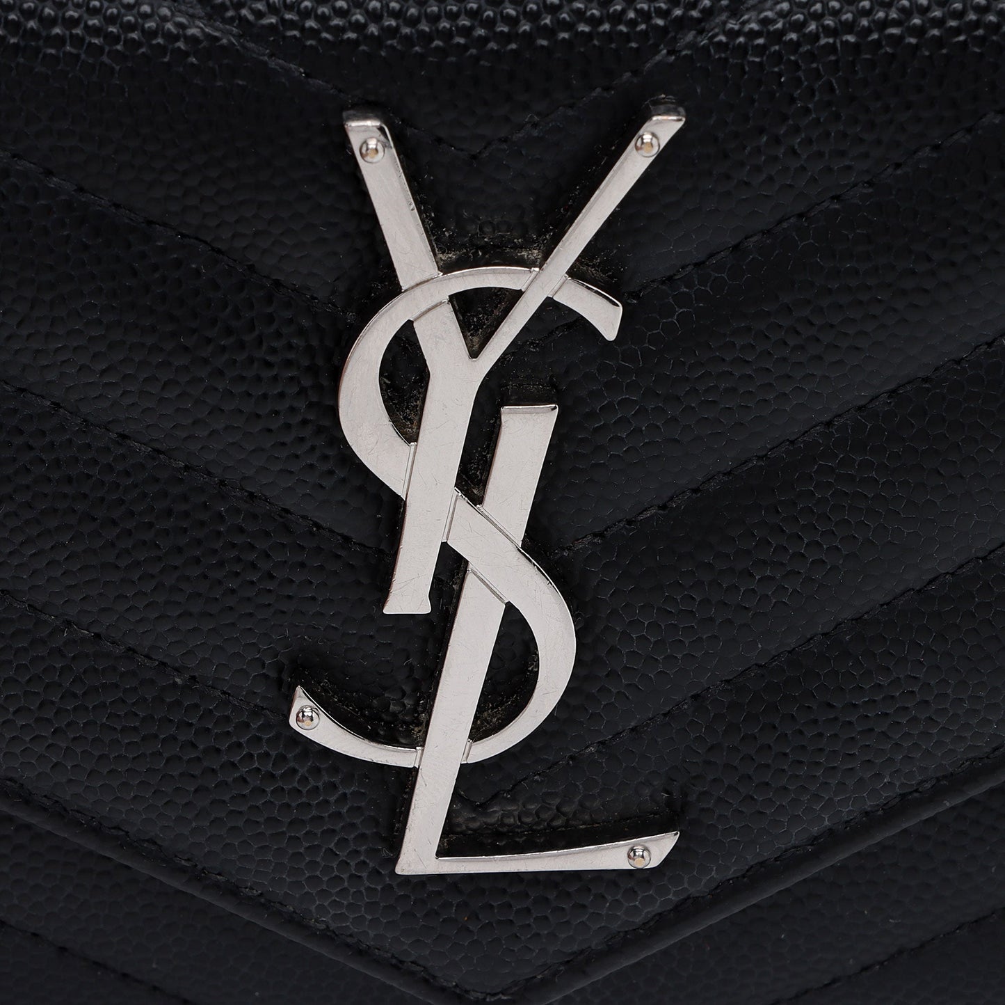 Saint Laurent Matelasse Grain de Poudre Monogram Wallet YZtdVY