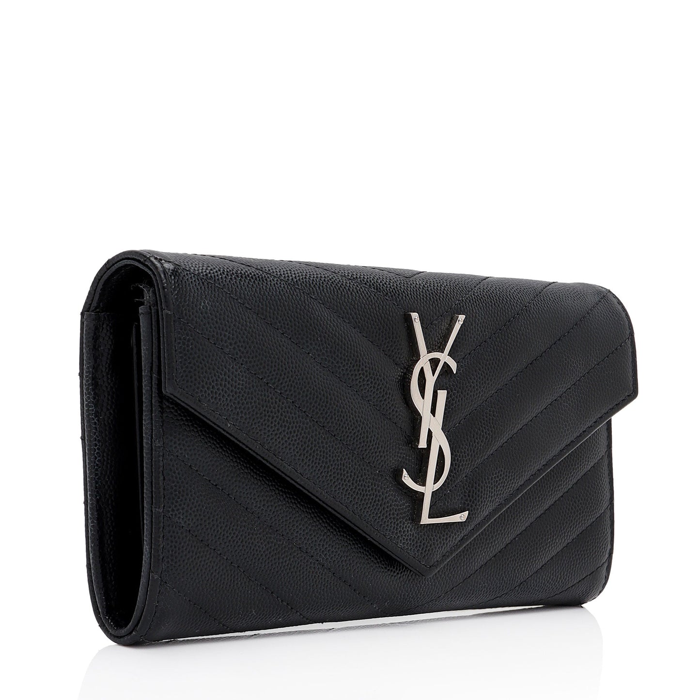 Saint Laurent Matelasse Grain de Poudre Monogram Wallet YZtdVY