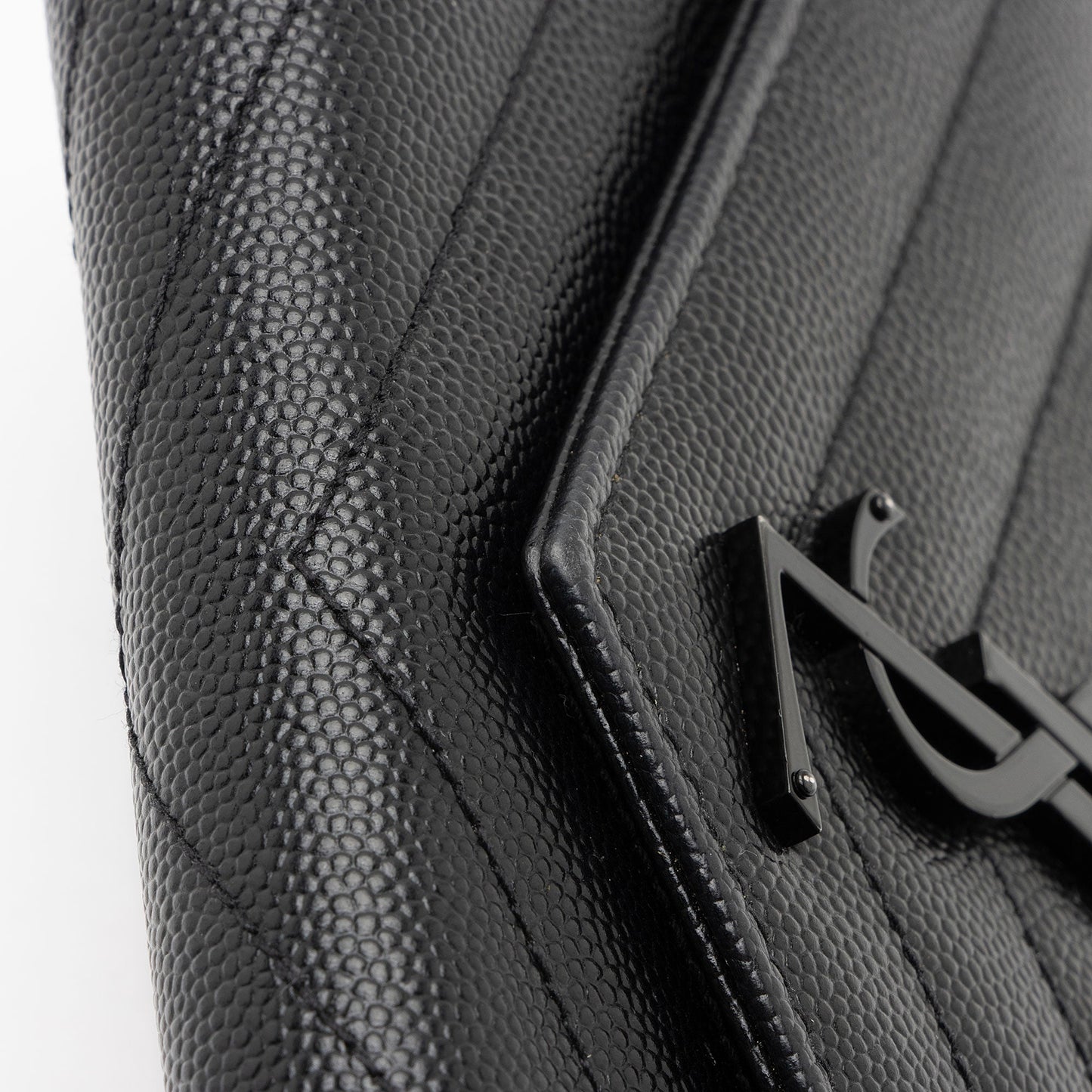 Saint Laurent Matelasse Grain de Poudre Monogram Wallet XsSTMO