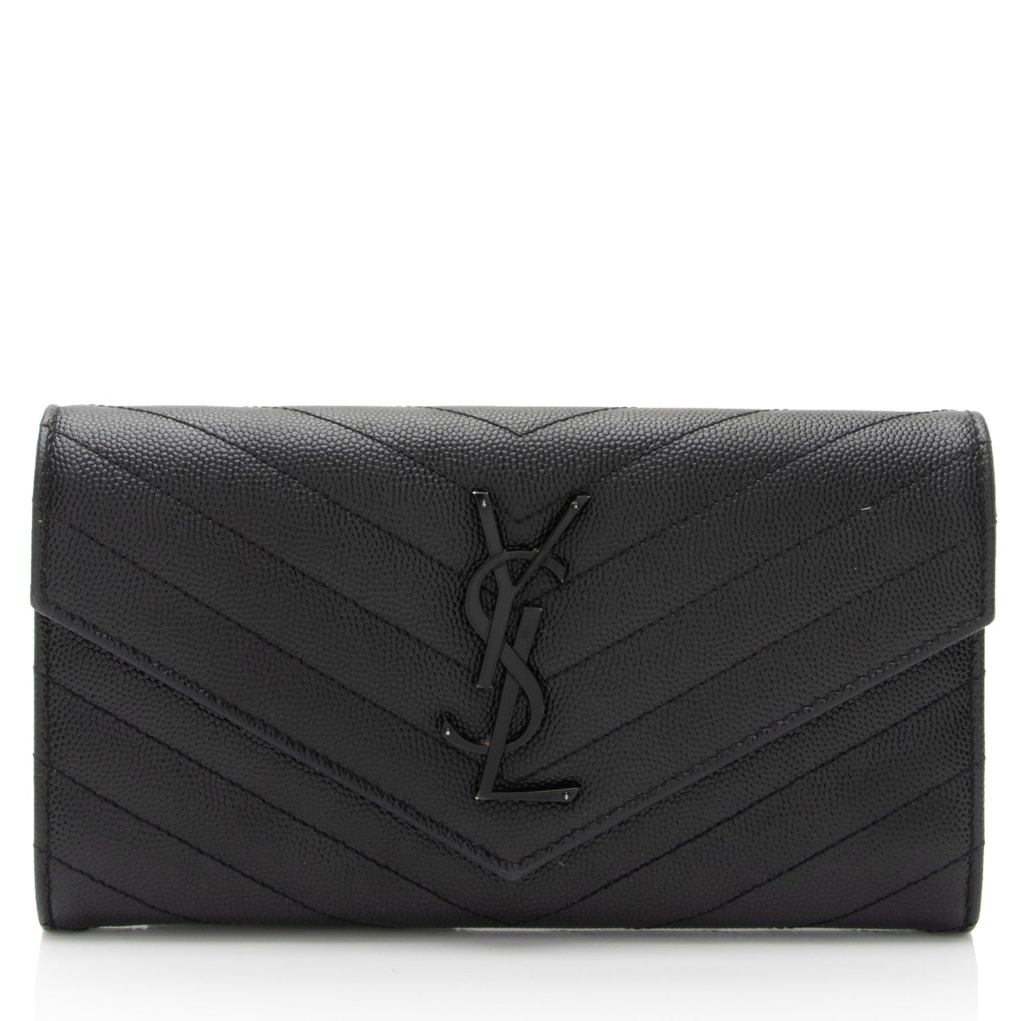 Saint Laurent Matelasse Grain de Poudre Monogram Wallet XsSTMO