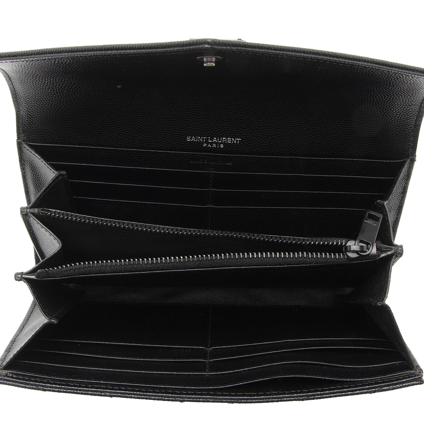 Saint Laurent Matelasse Grain de Poudre Monogram Wallet XsSTMO
