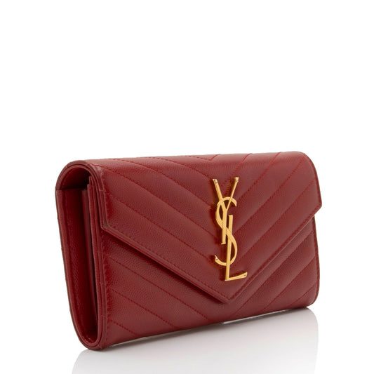 Saint Laurent Matelasse Grain de Poudre Monogram Wallet dJjYdi