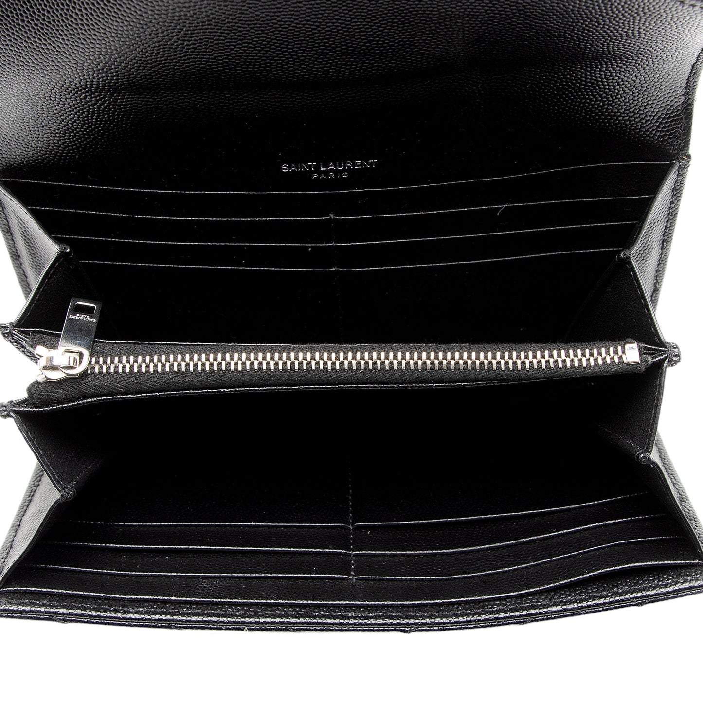 Saint Laurent Matelasse Grain de Poudre Monogram Wallet gZz6IY