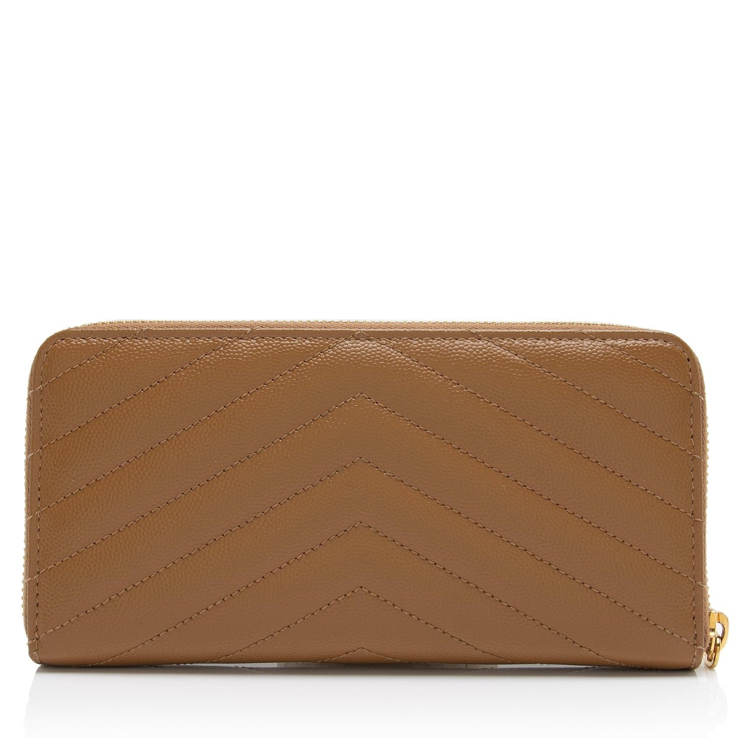 Saint Laurent Matelasse Grain de Poudre Monogram Zip Around Wallet ZFHCDK
