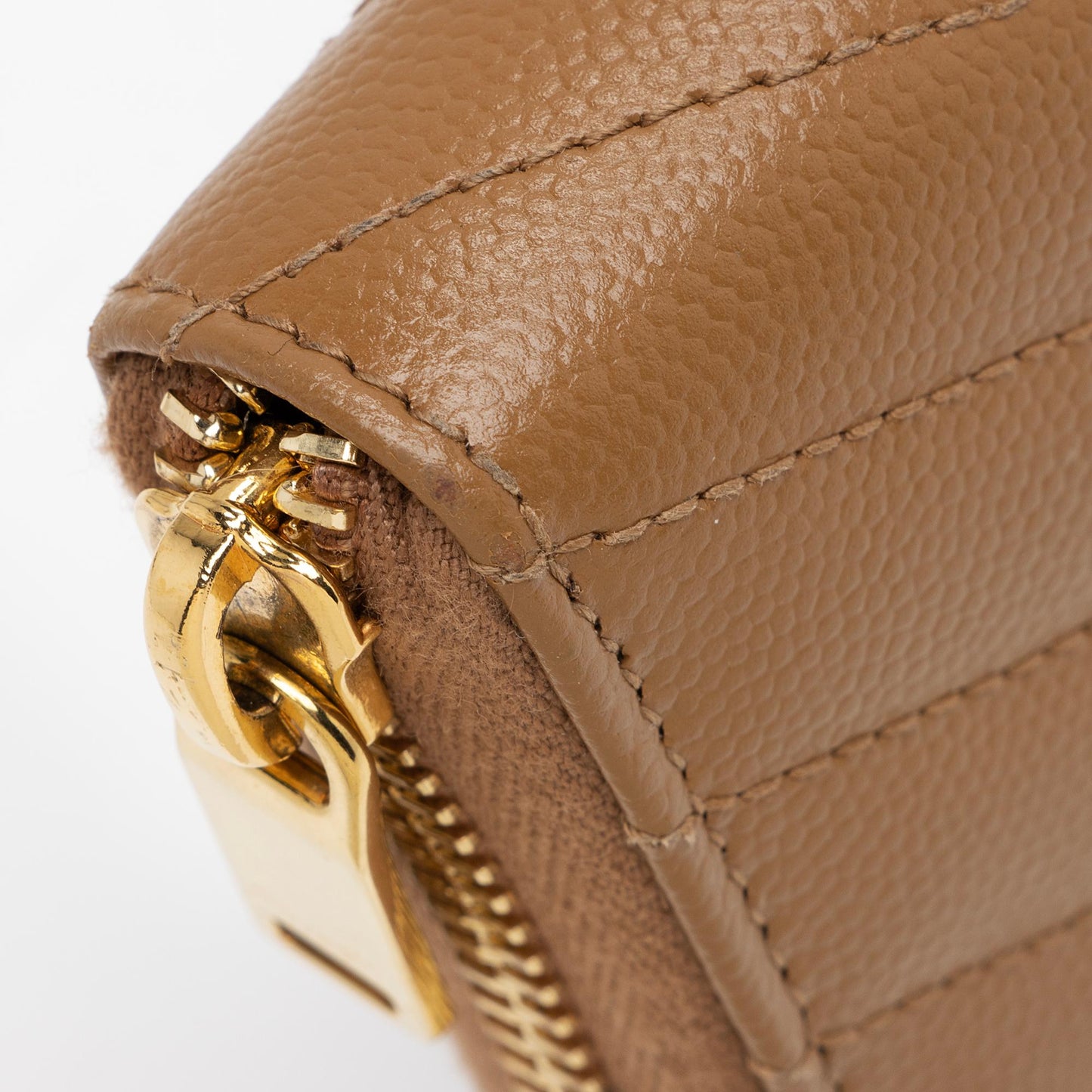 Saint Laurent Matelasse Grain de Poudre Monogram Zip Around Wallet ZFHCDK