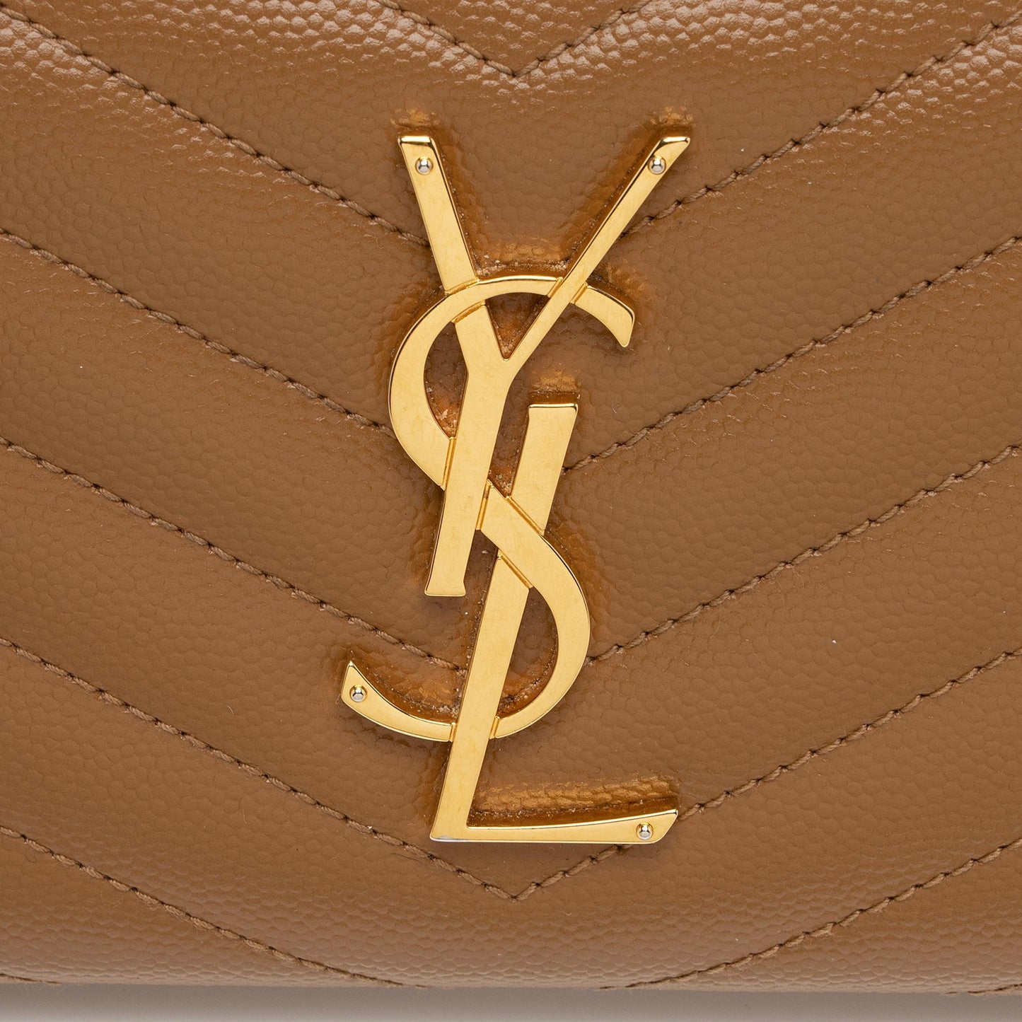Saint Laurent Matelasse Grain de Poudre Monogram Zip Around Wallet ZFHCDK