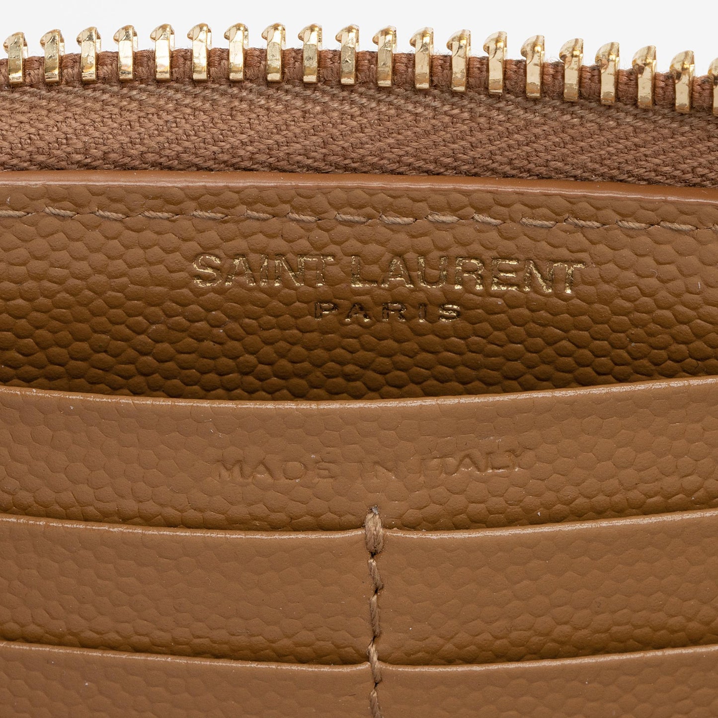 Saint Laurent Matelasse Grain de Poudre Monogram Zip Around Wallet ZFHCDK