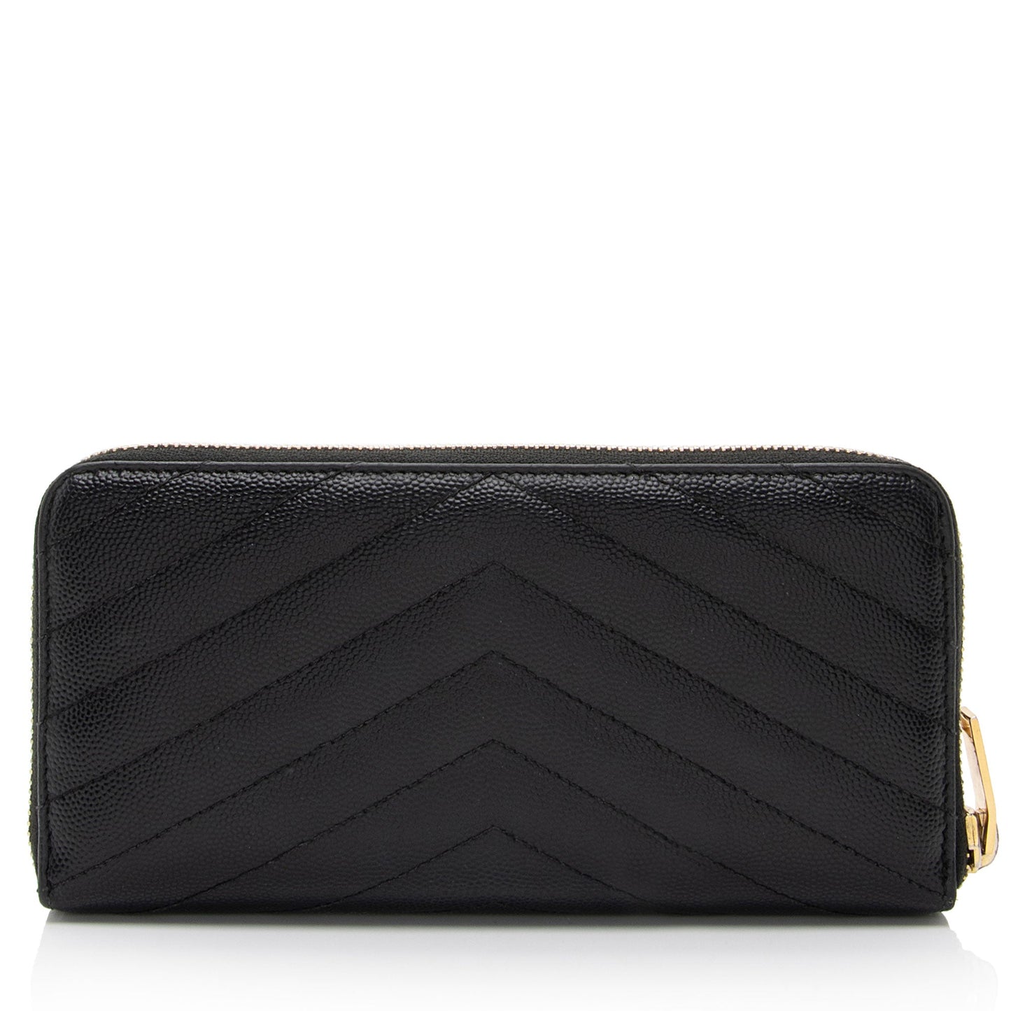 Saint Laurent Matelasse Grain de Poudre Monogram Zip Around Wallet YBU9hg