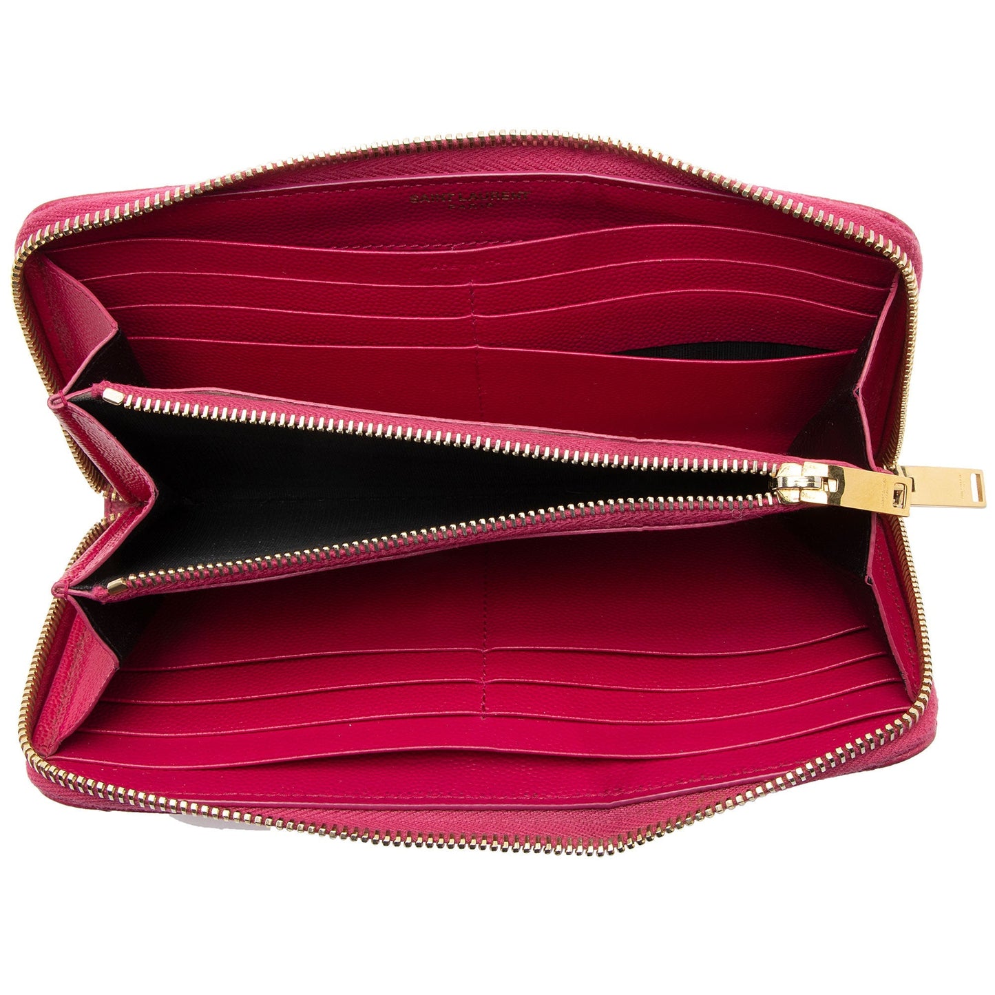 Saint Laurent Matelasse Grain de Poudre Monogram Zip Around Wallet xMdHJp