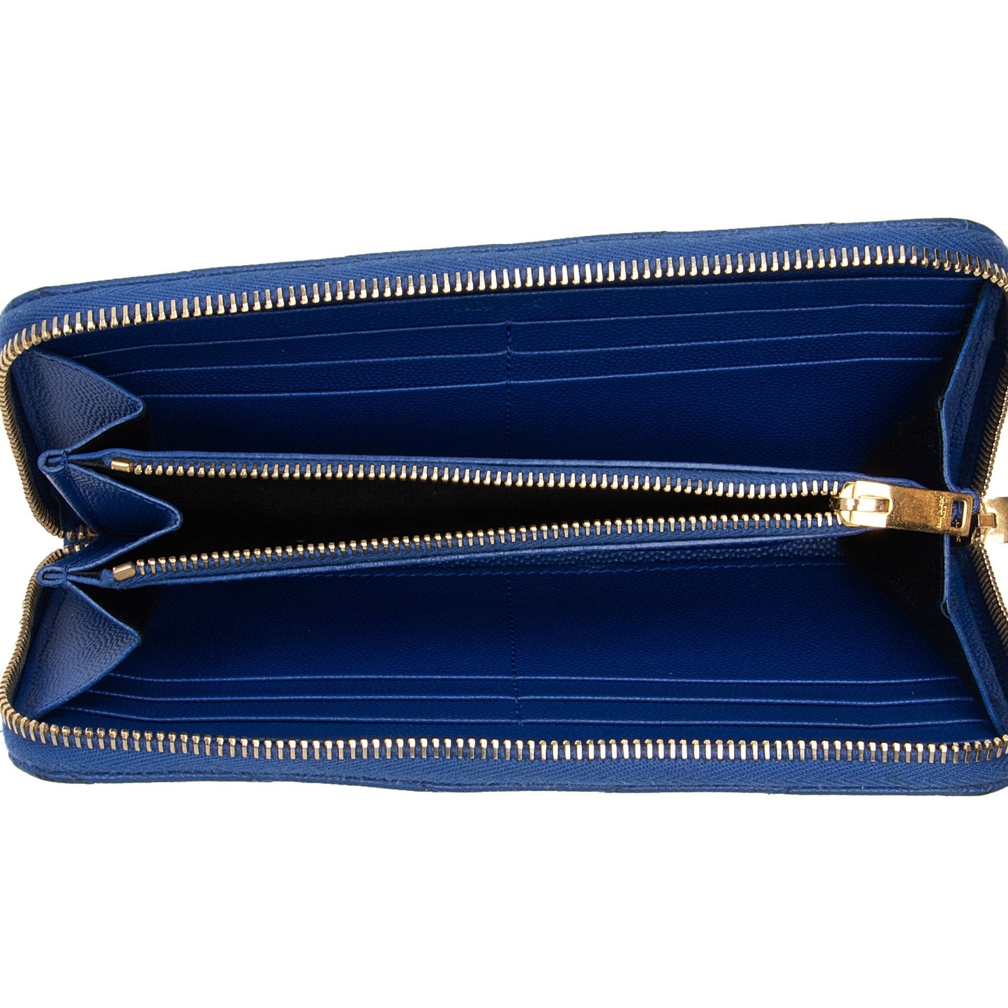 Saint Laurent Matelasse Grain de Poudre Monogram Zip Around Wallet GVAGu1