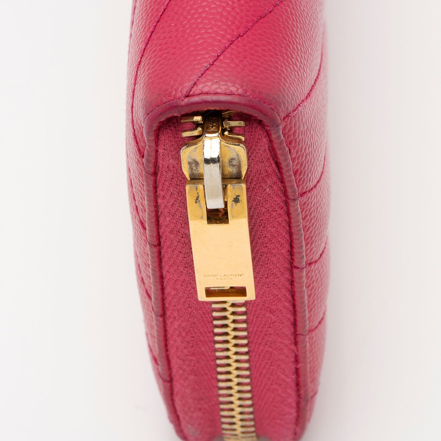 Saint Laurent Matelasse Grain de Poudre Monogram Zip Around Wallet hYPXEX
