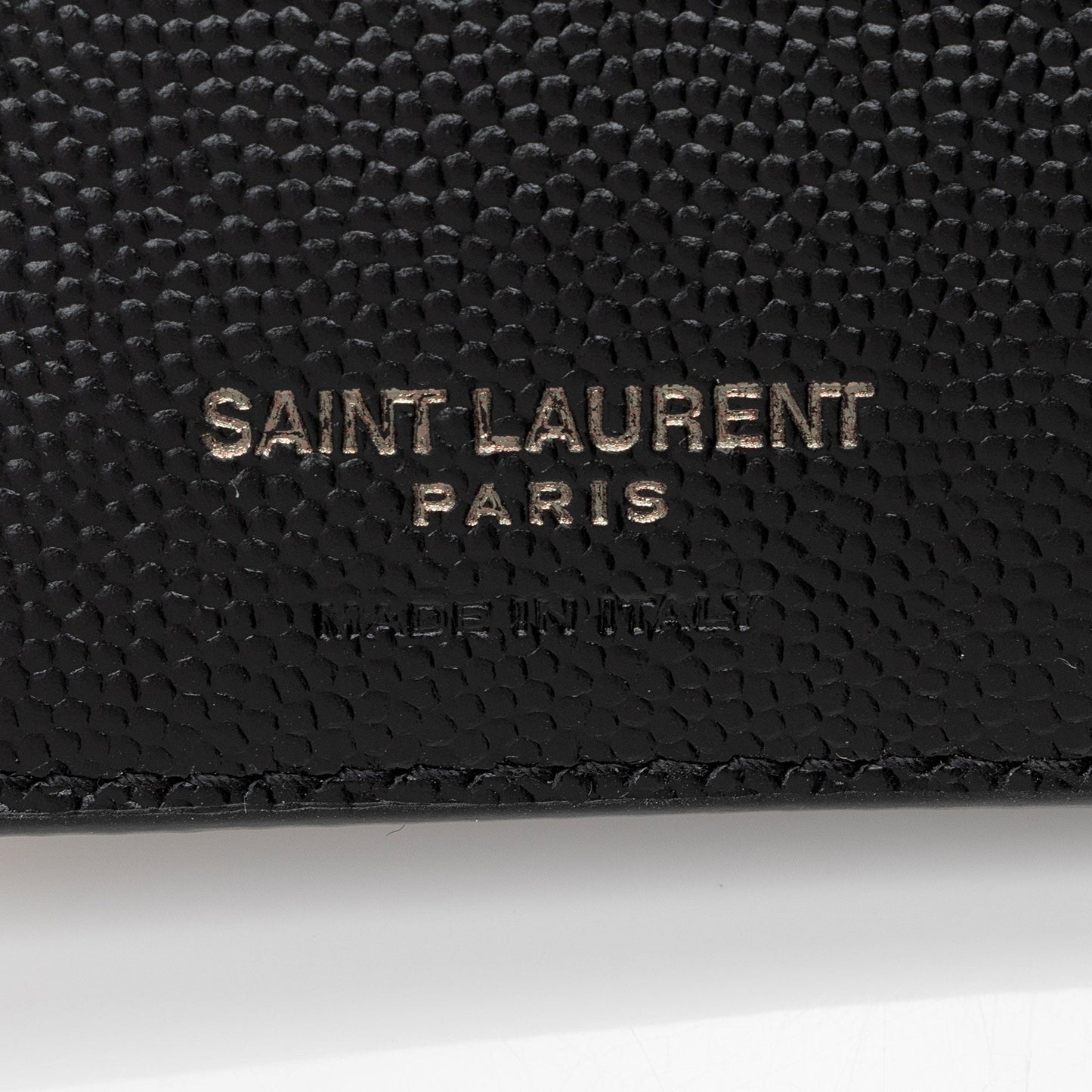 Saint Laurent Matelasse Grain de Poudre Monogram Zipper Card Case JO7h9S