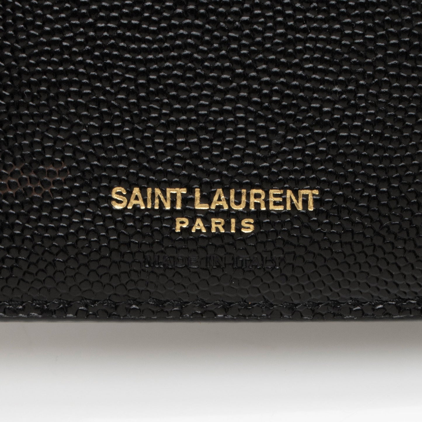 Saint Laurent Matelasse Grain de Poudre Monogram Zipper Card Case GrLbE3
