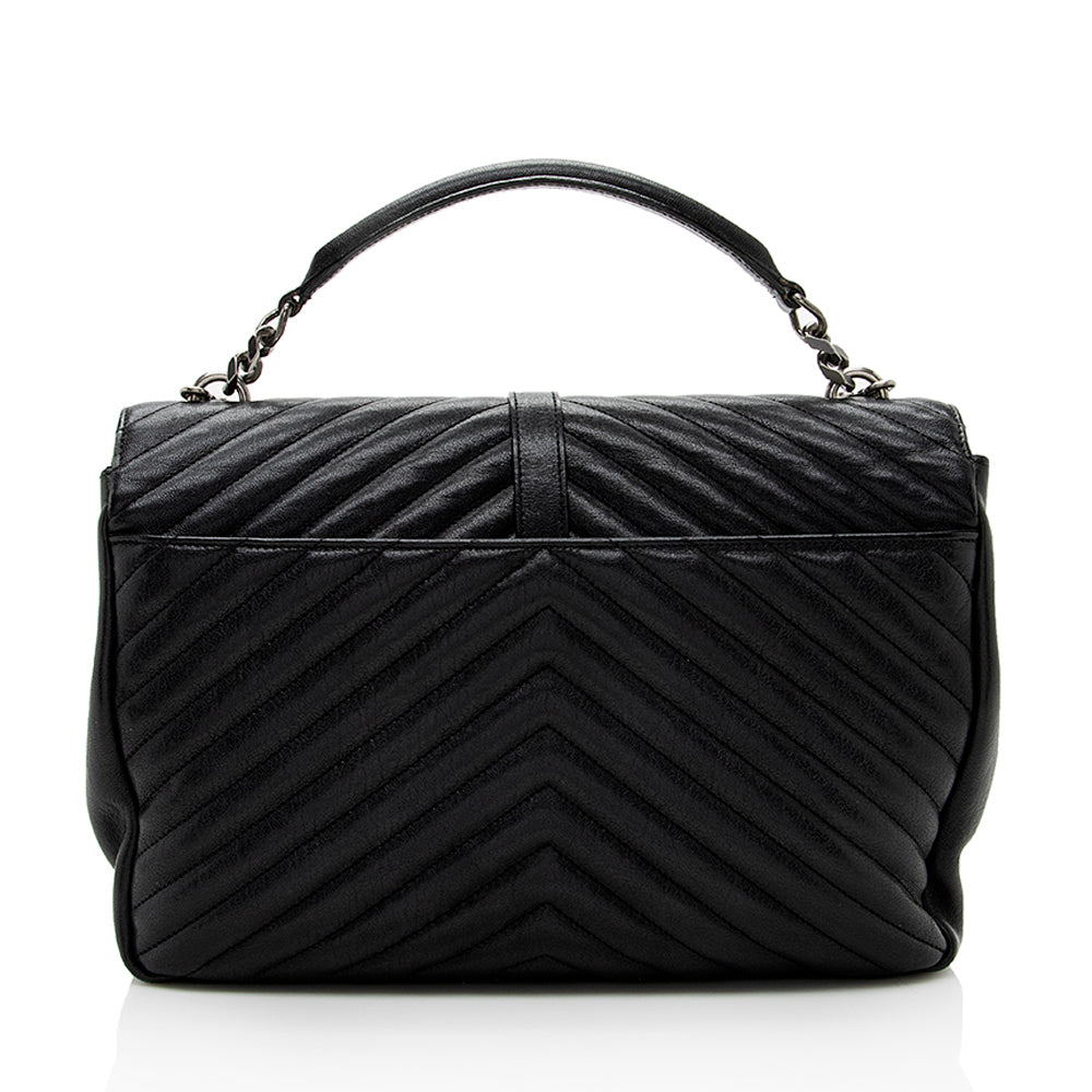 Saint Laurent Matelasse Lambskin Classic Monogram Large College Bag 18019