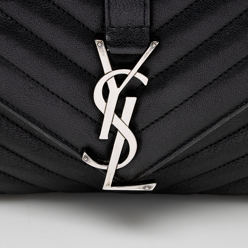 Saint Laurent Matelasse Lambskin Classic Monogram Large College Bag 18019