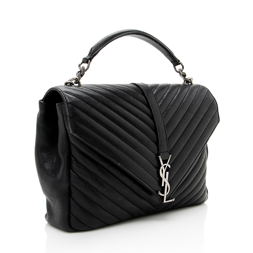 Saint Laurent Matelasse Lambskin Classic Monogram Large College Bag 18019