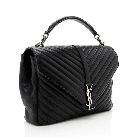 Saint Laurent Matelasse Lambskin Classic Monogram Large College Bag 18019
