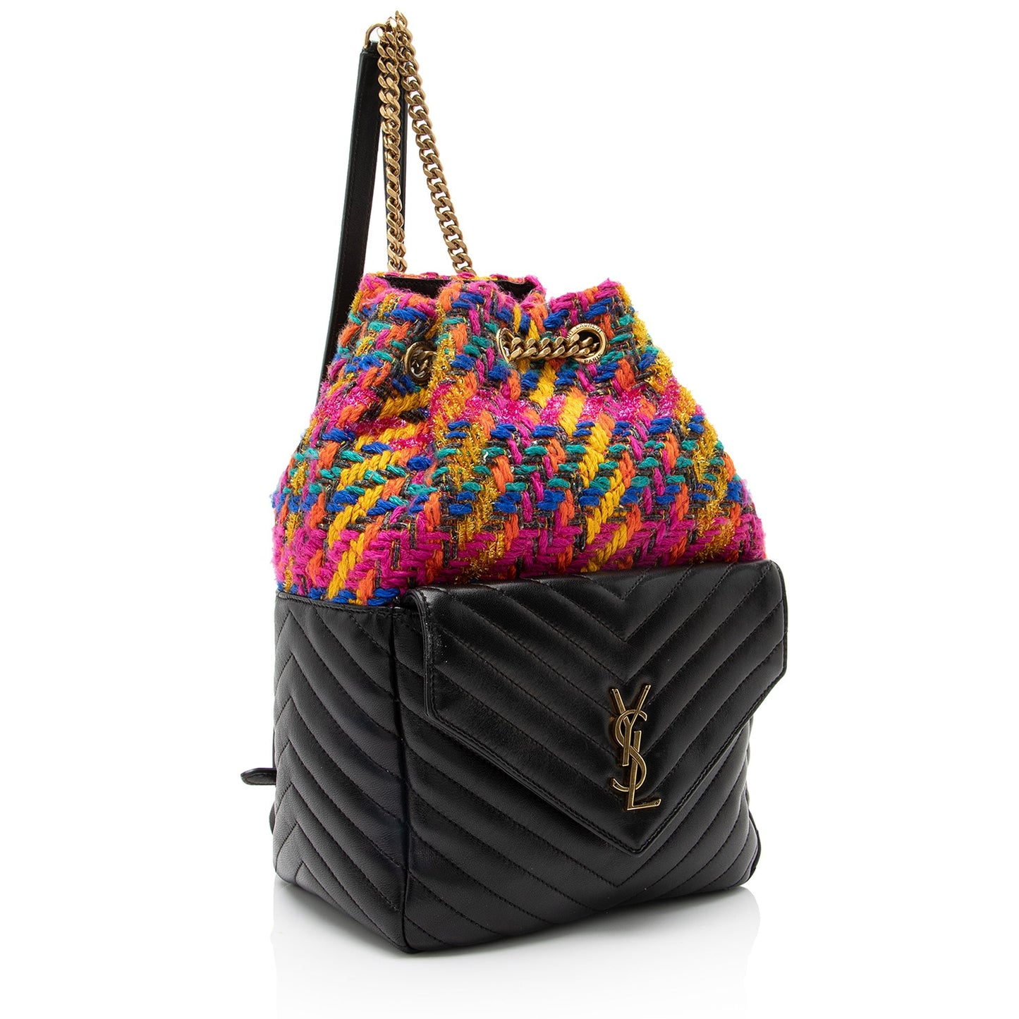 Saint Laurent Matelasse Lambskin Tweed Monogram Joe Backpack 23097