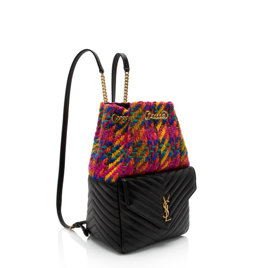 Saint Laurent Matelasse Lambskin Tweed Monogram Joe Backpack akbPI0