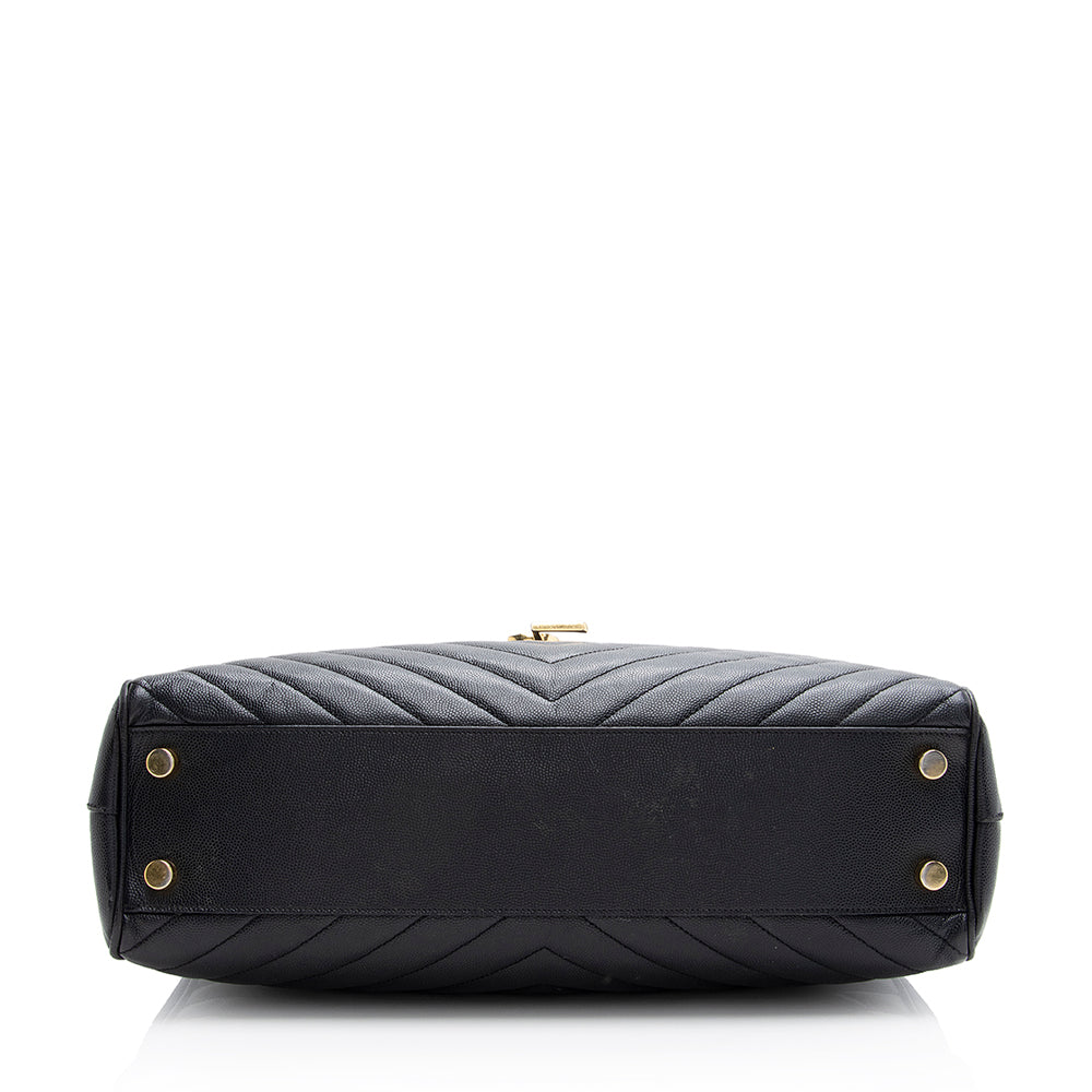 Saint Laurent Matelasse Leather Monogram Chain Bo Cassandre Tote - FINAL SALE 21639