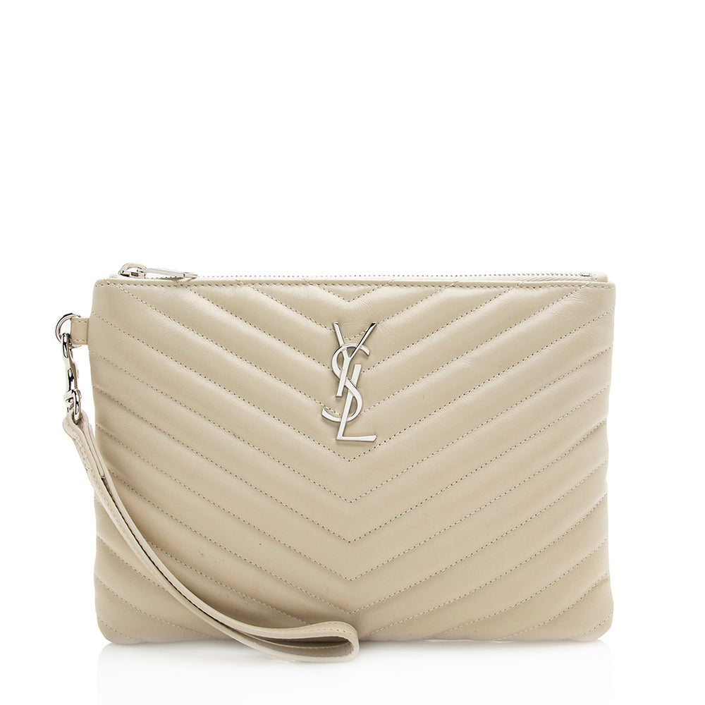 Saint Laurent Matelasse Leather Small Wristlet 20162