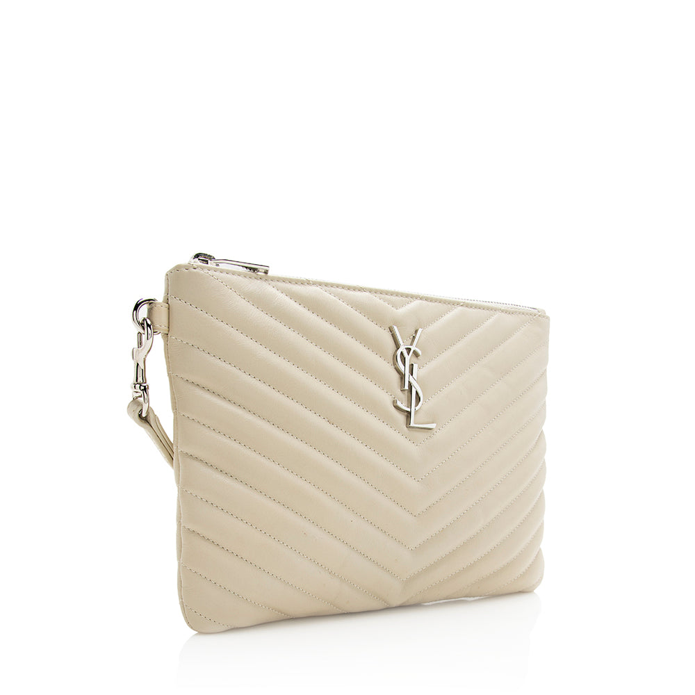 Saint Laurent Matelasse Leather Small Wristlet 20162