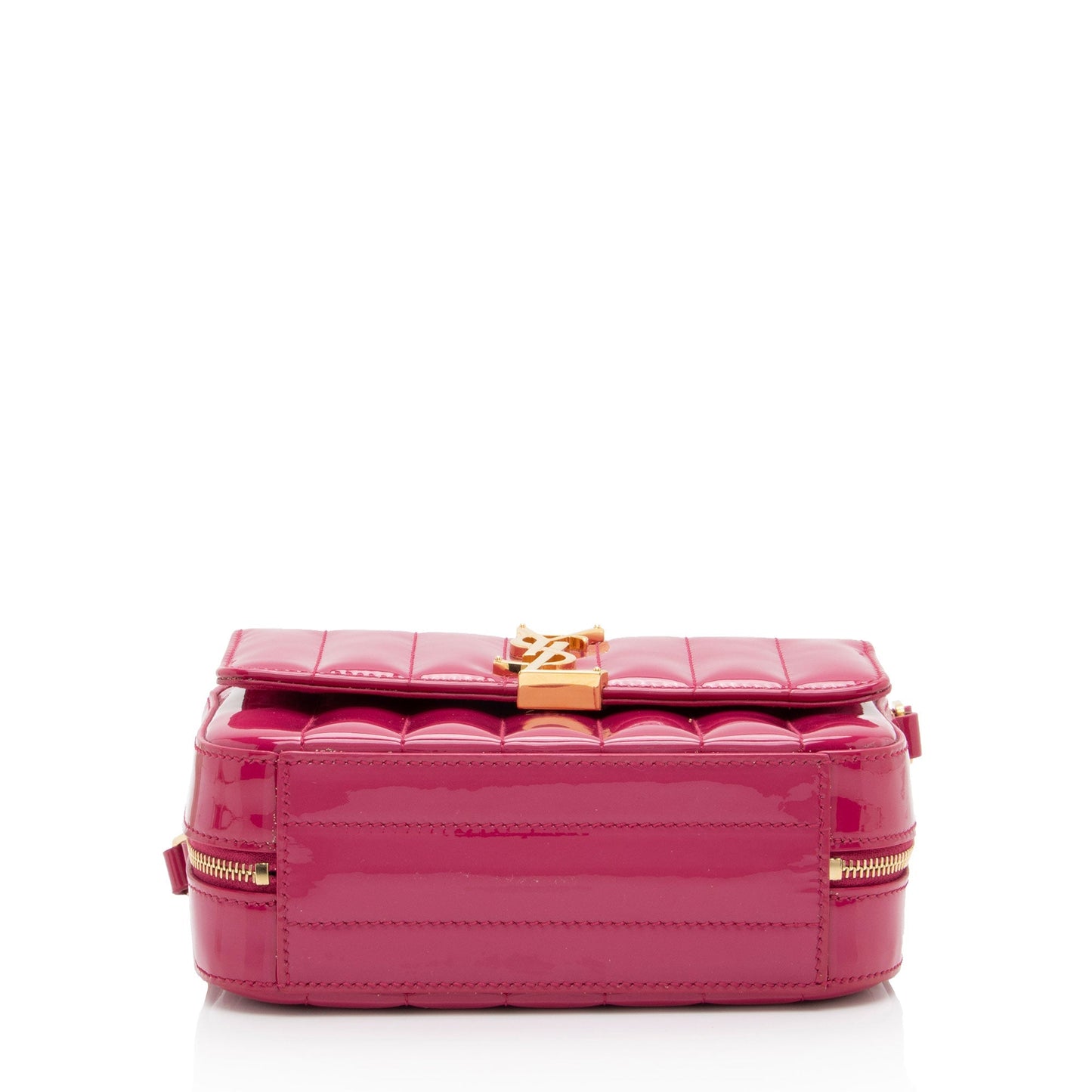 Saint Laurent Matelasse Patent Lambskin Monogram Vicky Camera Bag OaujeC