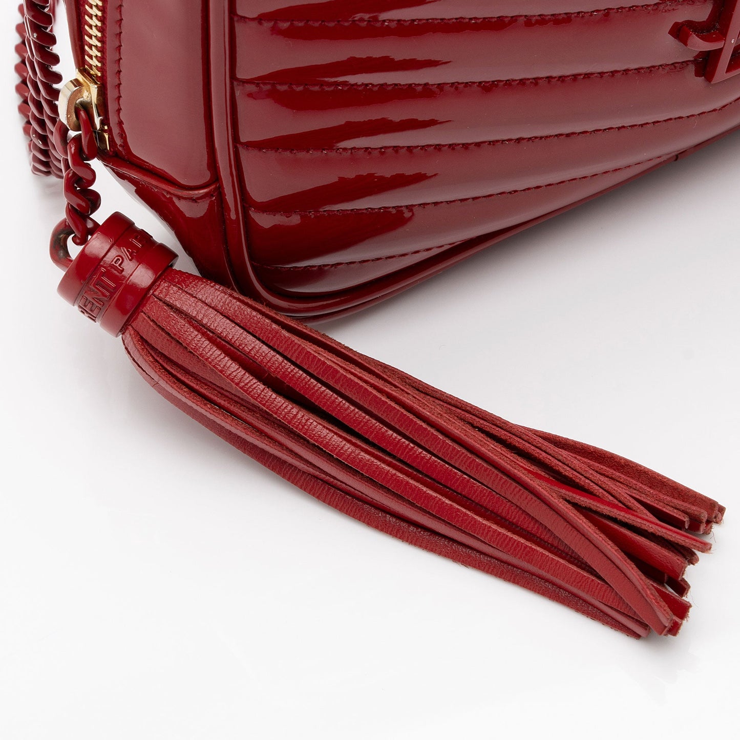 Saint Laurent Matelasse Patent Leather Monogram Lou Mini Camera Bag Z68kf0