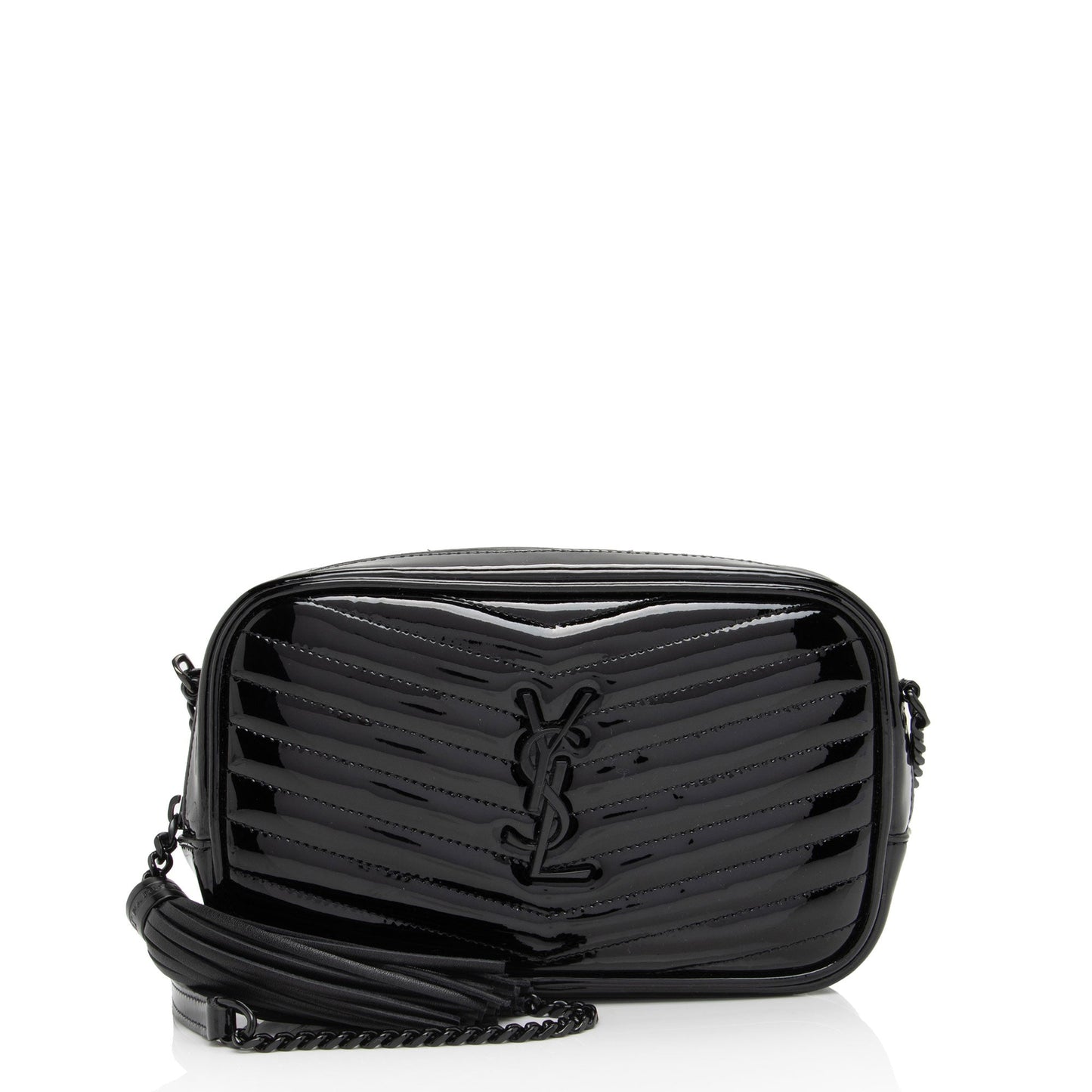 Saint Laurent Matelasse Patent Leather Monogram Lou Mini Camera Bag xwMZnb