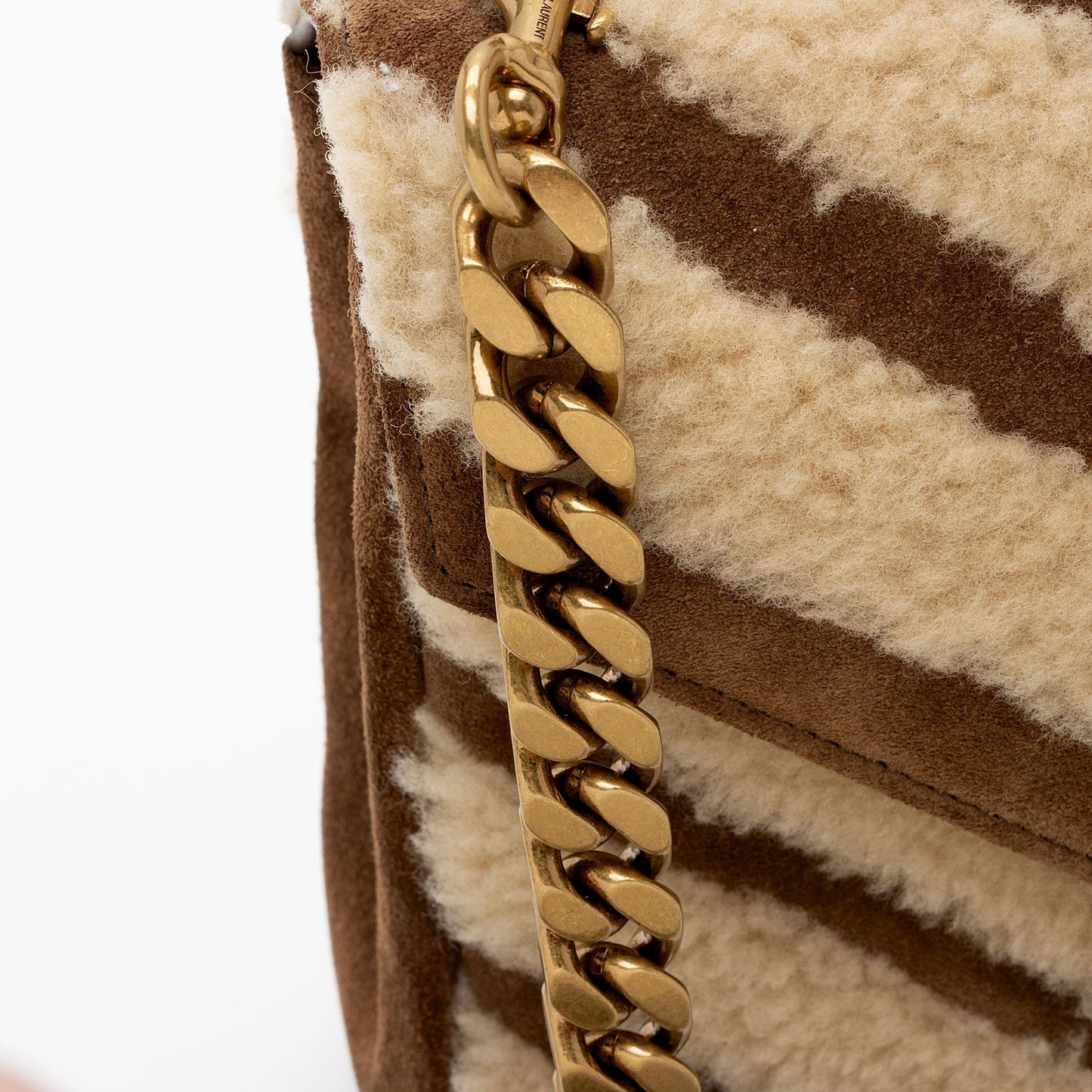 Saint Laurent Matelasse Shearling Nubuck College Medium Shoulder Bag aCkyln