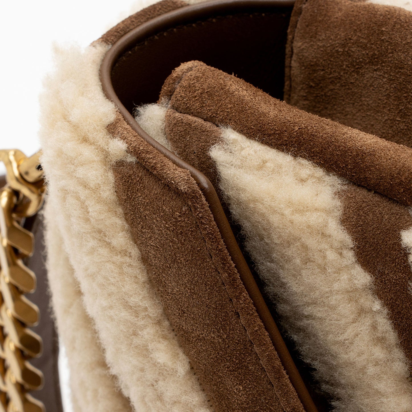 Saint Laurent Matelasse Shearling Nubuck College Medium Shoulder Bag aCkyln
