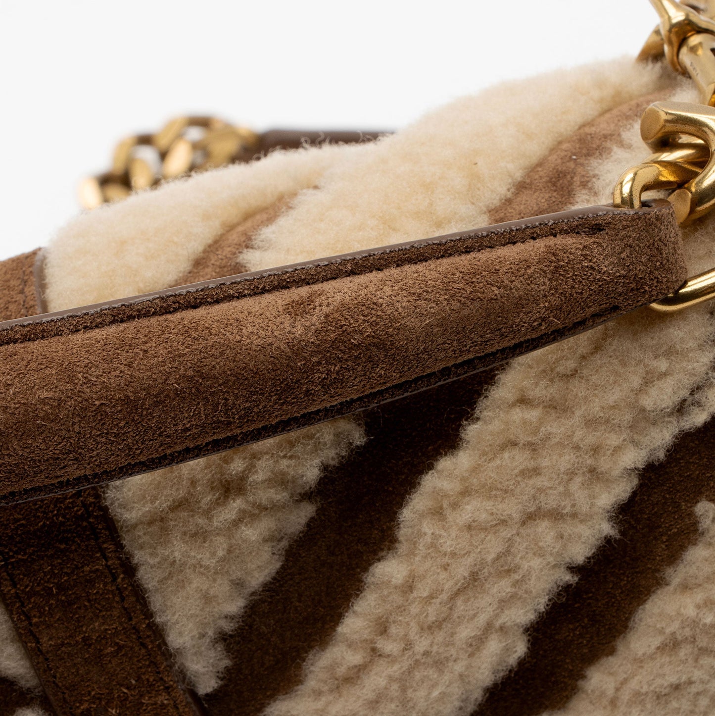 Saint Laurent Matelasse Shearling Nubuck College Medium Shoulder Bag aCkyln
